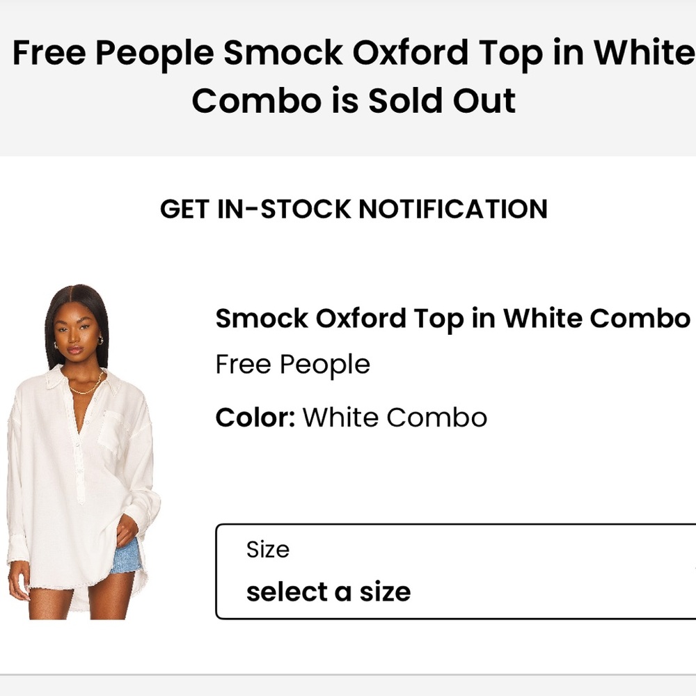 We The Free Smock Oxford Top